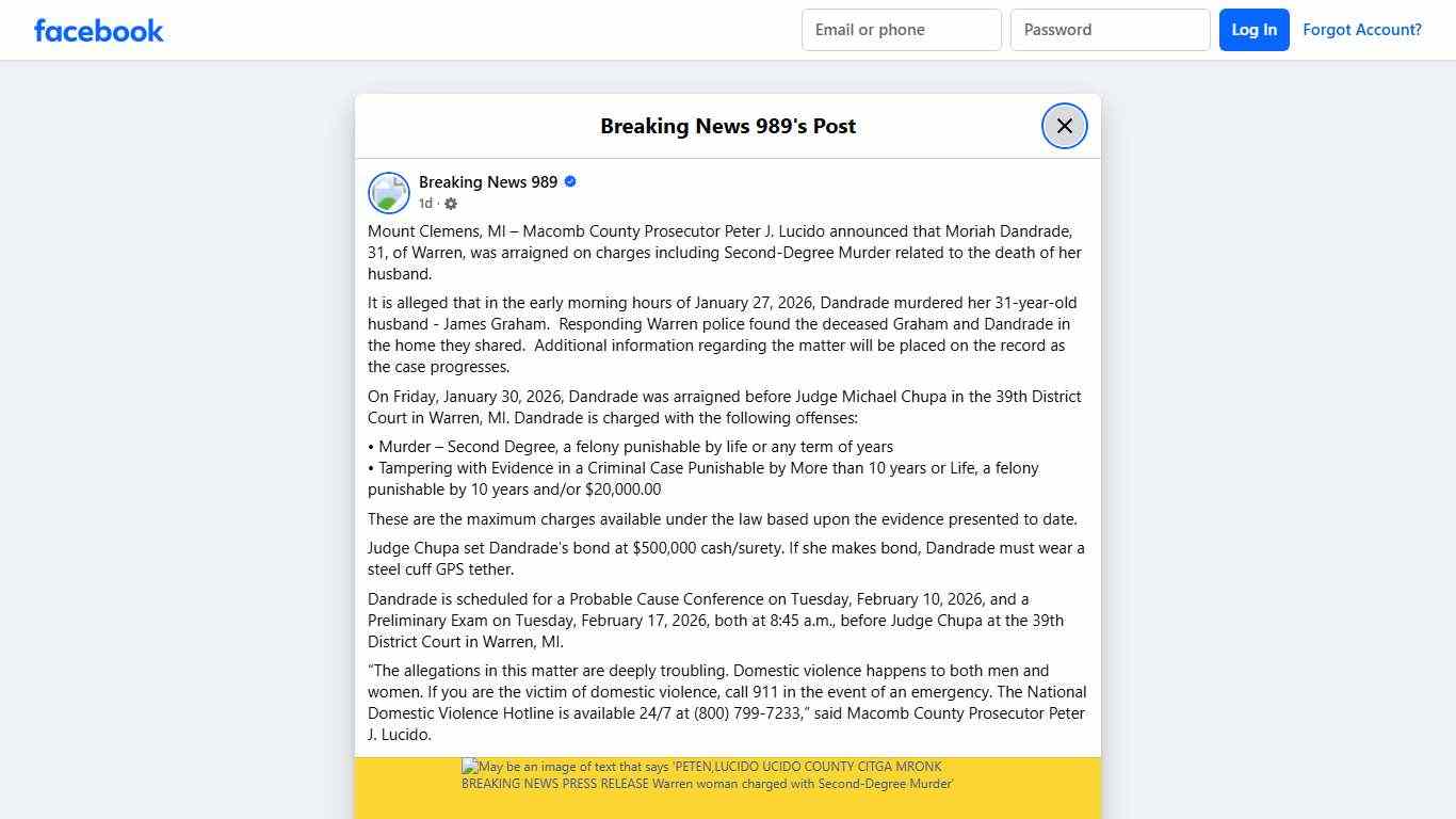 Mount Clemens, MI – Macomb County... - Breaking News 989 Facebook