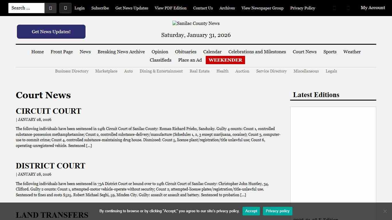 Court News - Sanilac County News